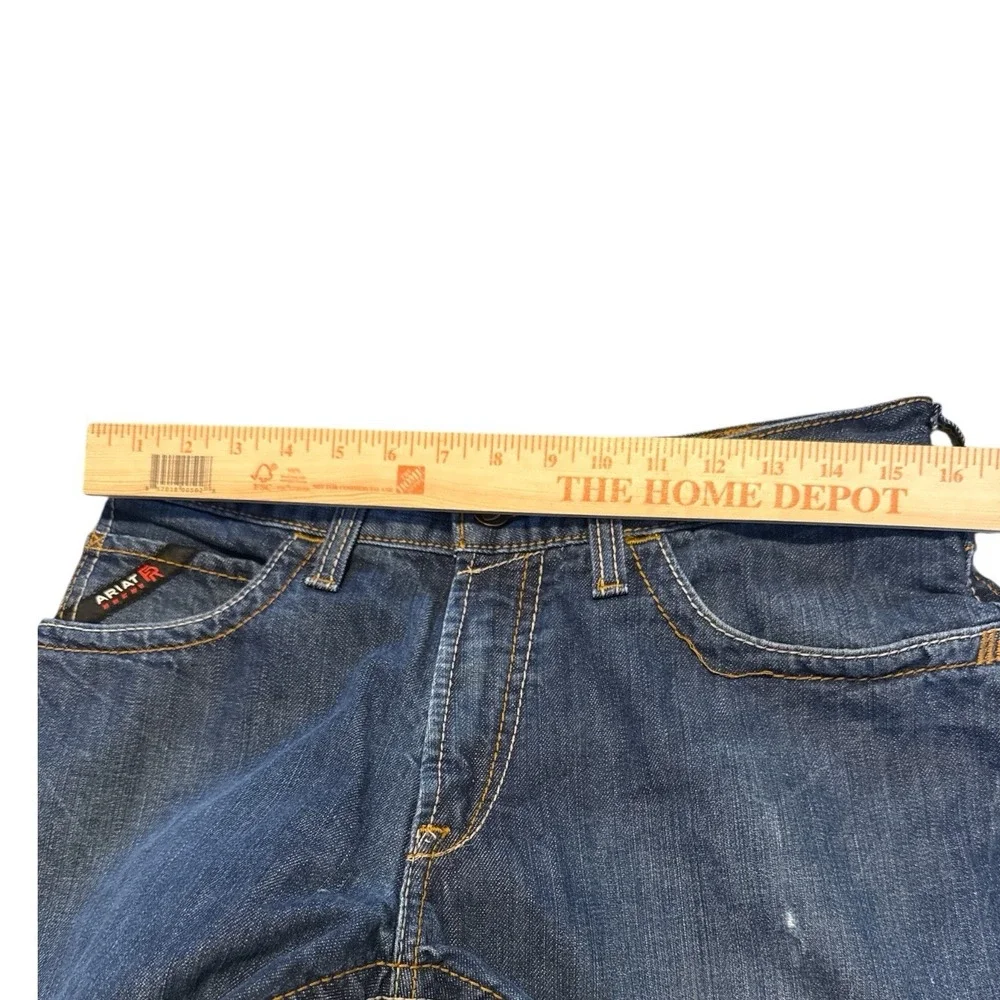 Ariat FR Jeans Men's 31 X 36 M4 Low Rise Boot Cut Dark Wash Denim - Picture 4 of 8